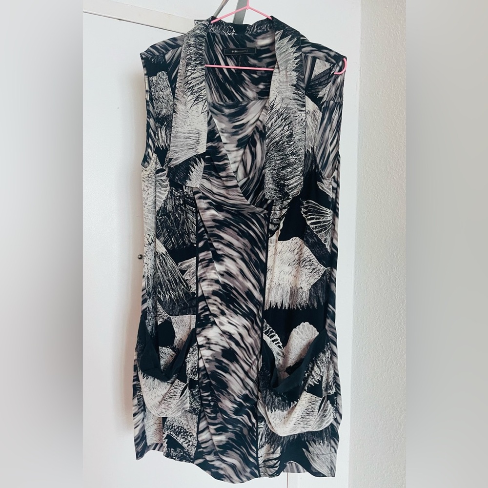 BCBGMaxAzria Monochrome Patterned Dress